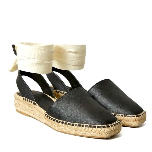 Everlane Shoes - EVERLANE “D’Orsay” Leather and Jute Espadrille